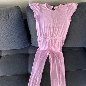 Tucker and Tate Girls Pink Long Pants Romper Size 6 with Cap Sleeves